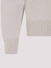 Big Heart Logo Wool Knit Top Light Beige - AMI - BALAAN 4