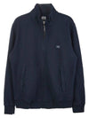Logo Cotton High Neck Zip-up Jacket Navy - CP COMPANY - BALAAN 2