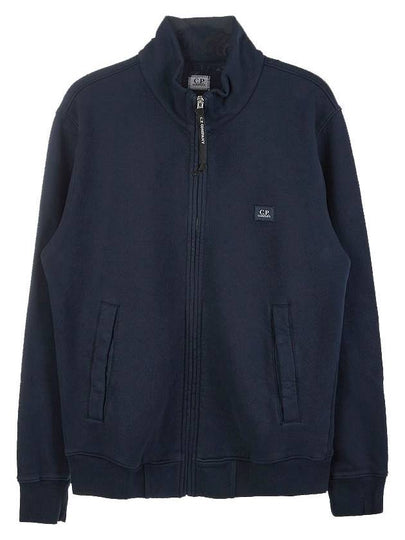 Logo Cotton High Neck Zip-Up Jacket Navy - CP COMPANY - BALAAN 2