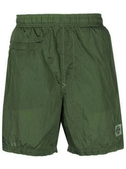 Men's Nylon Metal Swim Shorts Khaki - STONE ISLAND - BALAAN 2