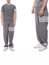 Men's Military Ripstop Mesh 4 Bar Track Pants Grey - THOM BROWNE - BALAAN 2