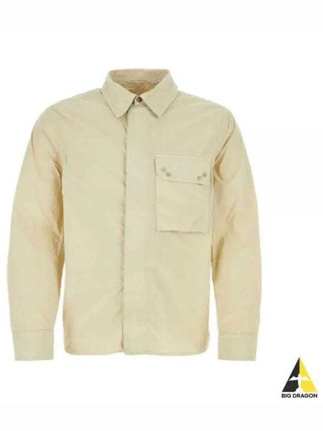 Classic Collar Garment Dyed Cotton Long Sleeve Shirt Beige - TEN C - BALAAN 2