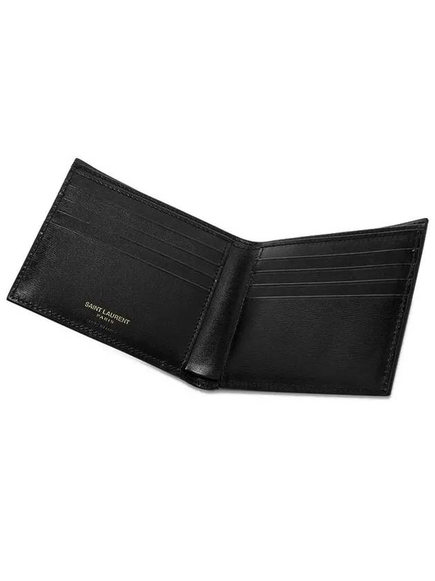 Tiny Monogram Half Wallet Black Gold - SAINT LAURENT - BALAAN 5