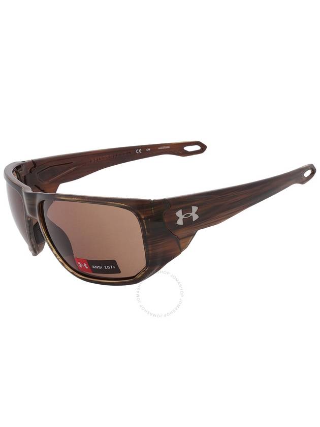 Under Armour Brown Wrap Men's Sunglasses UA ATTACK 2 0W18/H5 63 - UNDER ARMOUR - BALAAN 3