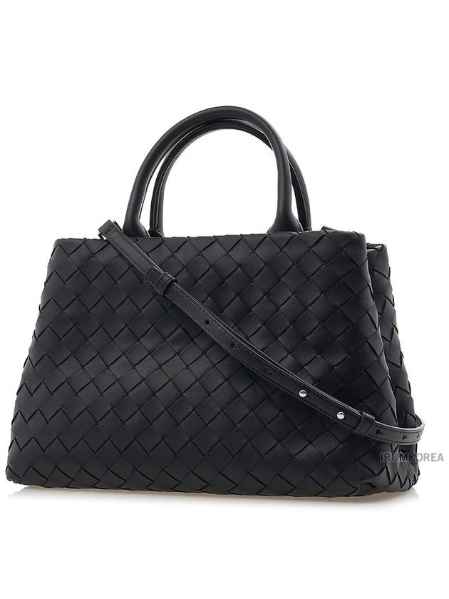 Intrecciato Leather Tote Bag Black - BOTTEGA VENETA - BALAAN 3