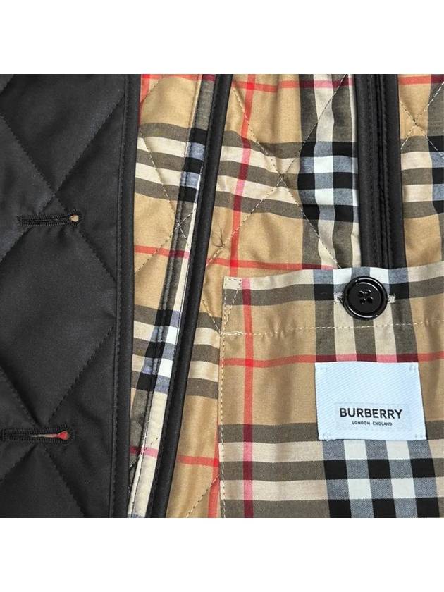 Diamond Quilted Thermoregulated Jacket Black - BURBERRY - BALAAN 5