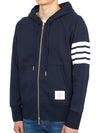 Engineered 4 Bar Diagonal Zip Up Hoodie Navy - THOM BROWNE - BALAAN 6