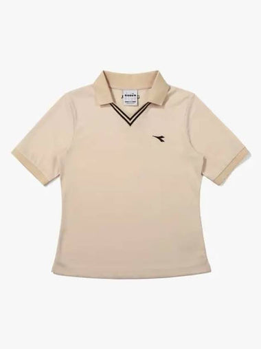 Diadora COMODO PK Short Sleeve T Shirt Women BEIGE - DIADORA - BALAAN 1