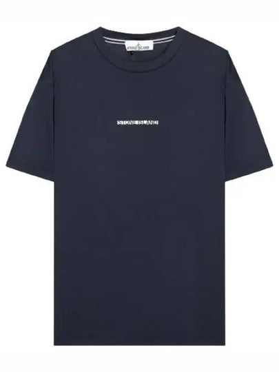 Micro Graphics One Print Short Sleeve T Shirt Navy - STONE ISLAND - BALAAN 2