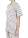 Poplin Striped Pajamas Short Sleeve Shirt SWE HS - TEKLA - BALAAN 7