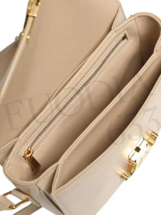 Teen Triomphe Shiny Calfskin Cross Bag Nude Light Beige - CELINE - BALAAN 7