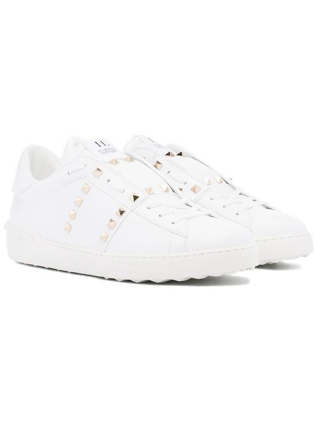 Men's Rockstud Untitled Low Top Sneakers White - VALENTINO - BALAAN 4