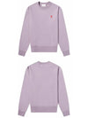 Small Heart Logo Sweatshirt Purple - AMI - BALAAN 5