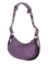 Metallic Le Cagol XS Lambskin Shoulder Bag Purple - BALENCIAGA - BALAAN 3