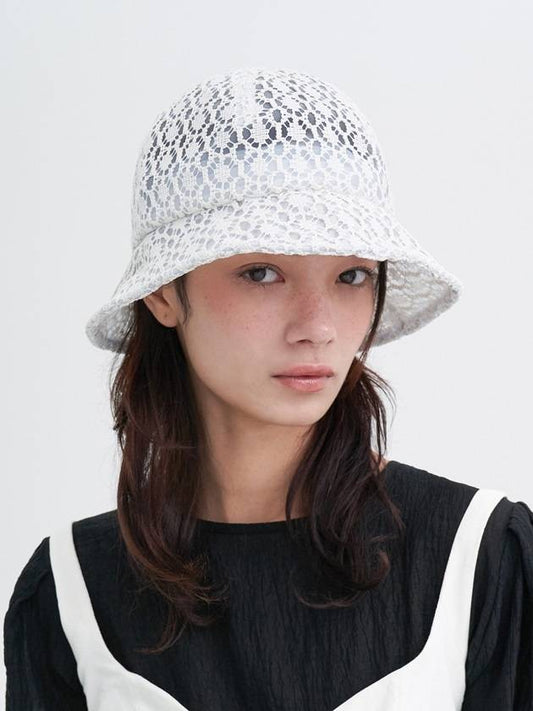 Chiffon Lace Hat Ivory - BROWN HAT - BALAAN 2