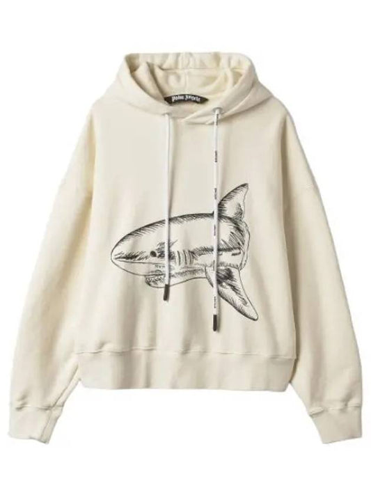 Split Shark Hooded Butter T Shirt Hoodie - PALM ANGELS - BALAAN 1