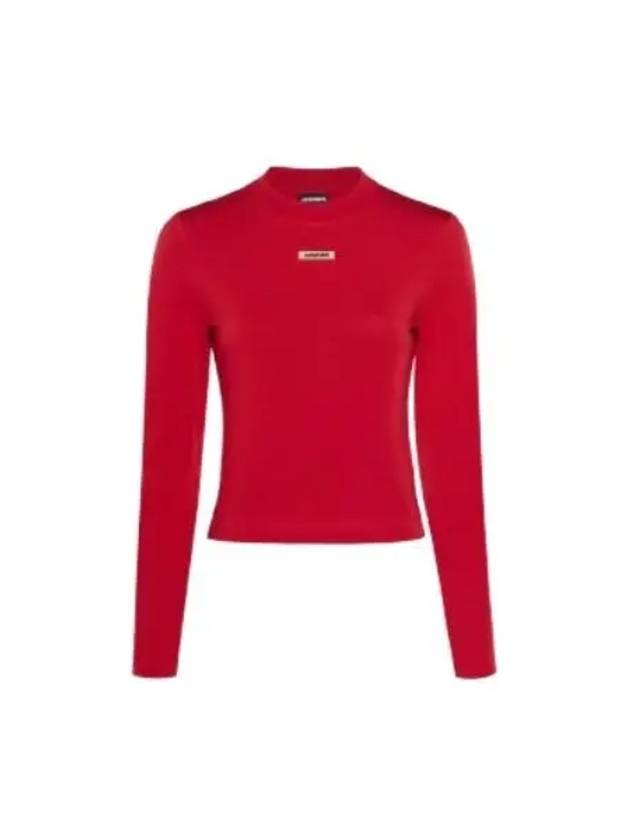 Le Gros Grain Manches Long Sleeve T-Shirt Dark Red - JACQUEMUS - BALAAN 2