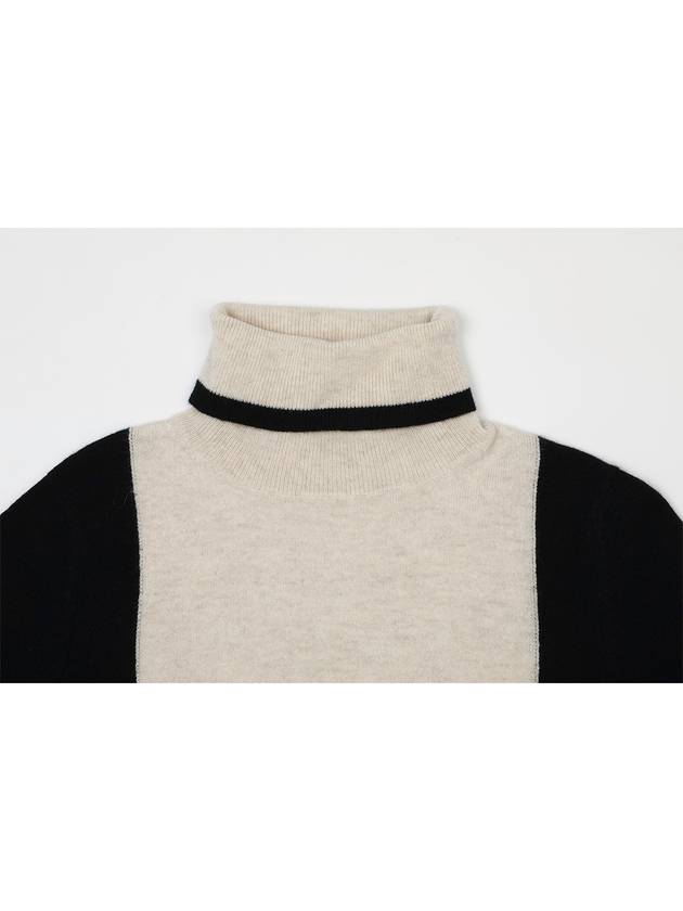 100% Cashmere Two-tone Slim Fit Turtleneck Sweater 2 COLOR C3KPO64 - CALLAITE - BALAAN 8