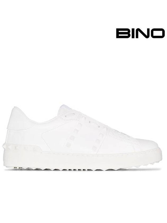 Wmns Rockstude Low Top Sneakers White - VALENTINO - BALAAN.