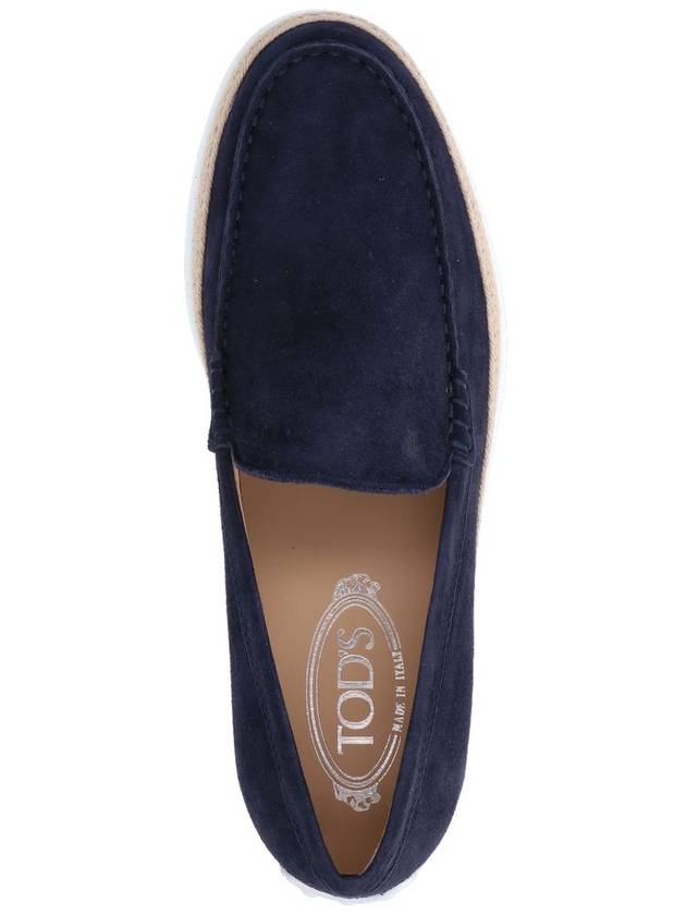 Men's Suede Slip-On Loafers Navy - TOD'S - BALAAN 6