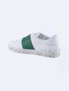 Open For A Change Low-Top Sneakers White Green - VALENTINO - BALAAN 4