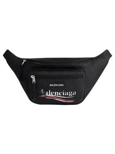 Explorer Logo Print Belt Bag Black - BALENCIAGA - BALAAN 2