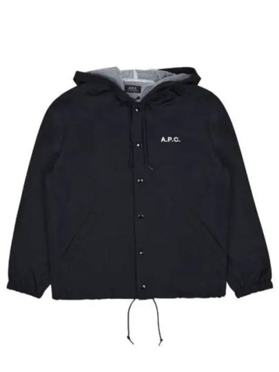 Greg Logo Print Windbreaker Navy - A.P.C. - BALAAN 2