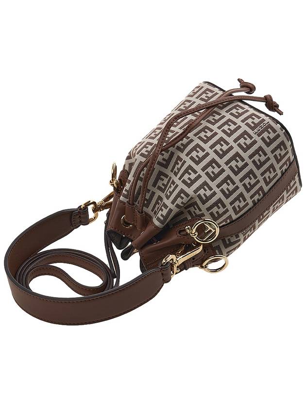 Mon Tresor FF Motif Bucket Bag Brown - FENDI - BALAAN 5