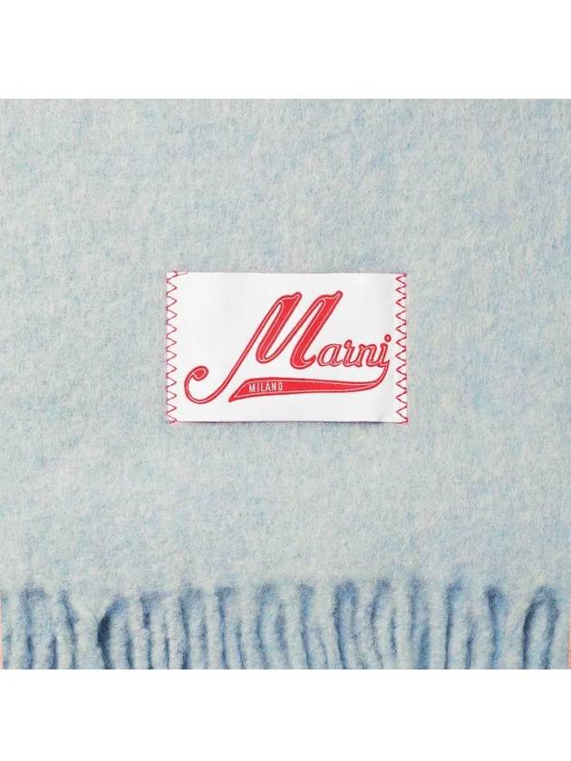 Alpaca Wool Scarf Light Blue - MARNI - BALAAN 4