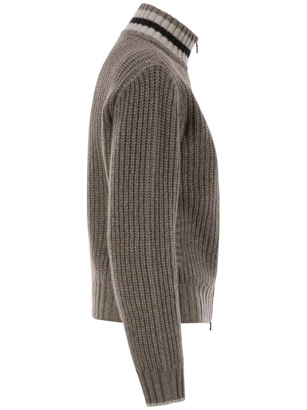 Cashmere Cardigan with Shiny Trims - BRUNELLO CUCINELLI - BALAAN 3