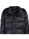 Logo Patch Hooded Down Padding Black - BURBERRY - BALAAN 8