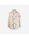 Men's Logo Patch Jacket Beige - STONE ISLAND - BALAAN 1