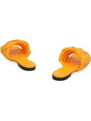 Women's Lido Leather Slippers Orange - BOTTEGA VENETA - BALAAN 5