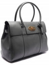 Small Bayswater Classic Grain Tote Bag Charcoal - MULBERRY - BALAAN 4