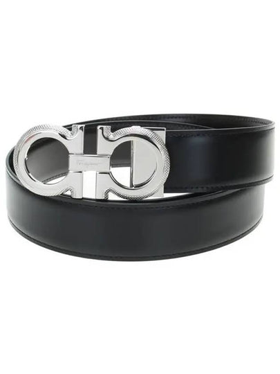 Gancini Reversible Belt Black Brown - SALVATORE FERRAGAMO - BALAAN 2