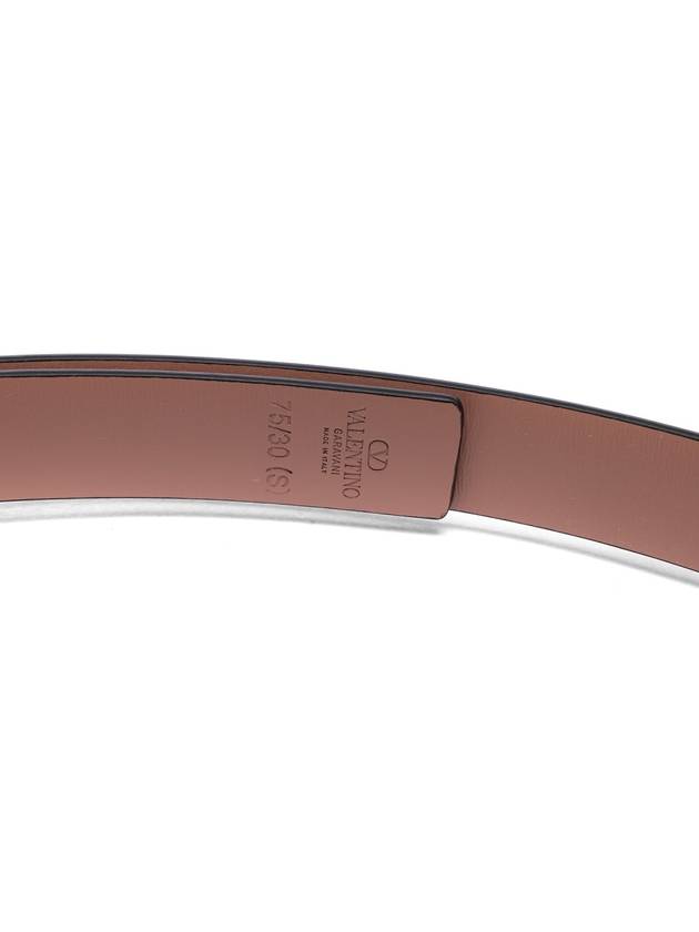 V Logo Reversible Leather Belt Ivory Pink - VALENTINO - BALAAN 7