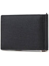 Textured Classic Leather Money Clip Half Wallet Black - SAINT LAURENT - BALAAN 3