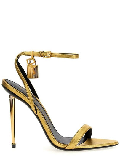 Women's Cross Strap Sandals Heel Gold - TOM FORD - BALAAN 2