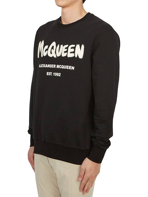 Graffiti Logo Sweatshirt Black - ALEXANDER MCQUEEN - BALAAN 3