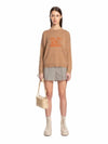 Edo Monogram Cashmere Knit Top Brown - MAX MARA - BALAAN 3