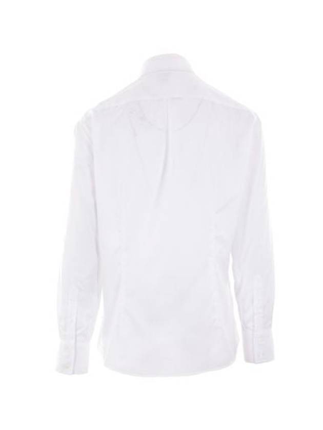 Twill Slim Fit Long Sleeve Shirt White - BRUNELLO CUCINELLI - BALAAN 3