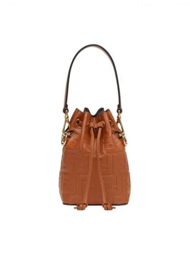 Mon Tresor Small Leather Bucket Bag Brown - FENDI - BALAAN 2