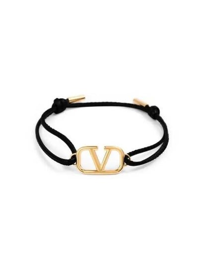 Valentino 4Y2J0Q15 GTQ 0NO J0Q15 Garavani V logo leather bracelet - RED VALENTINO - BALAAN 2