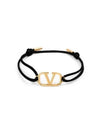 Valentino 2Y2J0Q15 GTQ 0NO J0Q15 Garavani V logo leather bracelet - RED VALENTINO - BALAAN 2