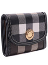 Check Print Leather Half Wallet Brown - BURBERRY - BALAAN 4