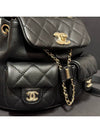 Backpack Duma Two Pocket Black Calfskin Gold CC Small - CHANEL - BALAAN 4