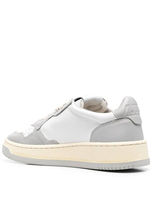 Medalist Leather Low Top Sneakers Grey White - AUTRY - BALAAN 4