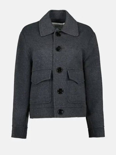 Flap Pocket Wool Cashmere Jacket Grey - AMI - BALAAN 2