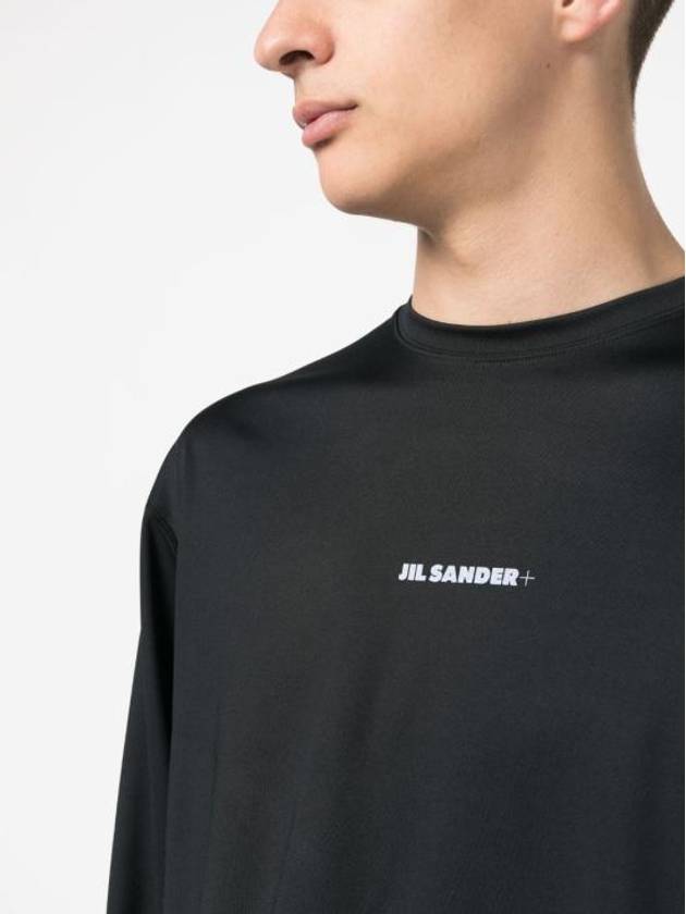 Logo Crew Neck Long Sleeve T-Shirt Black - JIL SANDER - BALAAN 7