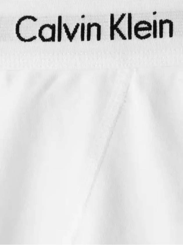 Underwear Three Pack Stitched Cotton Briefs Drawn White - CALVIN KLEIN - BALAAN 5